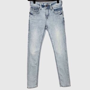 True Religion Jeans Mens 29x34 Rocco Relaxed Skinny Light Wash Blue Denim